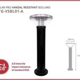 Solar Pro Vandal Resistant Bollard - Surface Mount