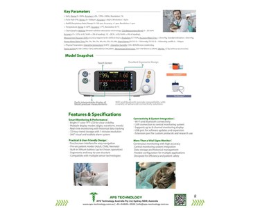 APS Technology Australia - Veterinary Vital Signs Monitor l  VM-60 