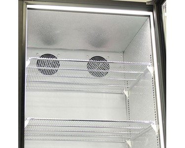 Schmick - Energy Efficient Upright Heated Glass 1 Door Bar Fridge | SK422L-B-HD