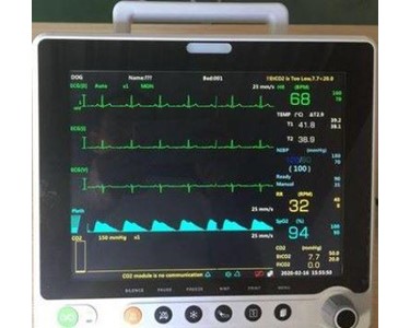 12" Touchscreen Veterinary patient Monitor -ECG/NIBP/TEMP/SPO2/ETCO2