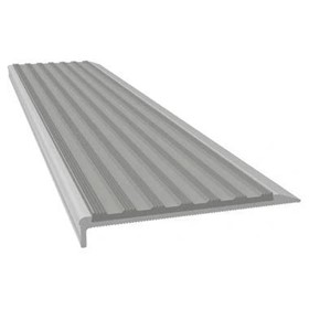 Aluminium Stair Nosing - M Series Clear Anodised Light Grey