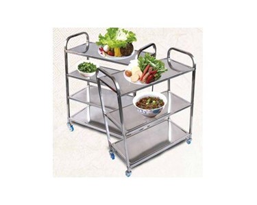 SOGA - 4 Tier Stainless Steel Trolley Cart Small 470 W X 320 D X 790 H