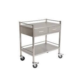MEDICAL GRADE TROLLEY CLEARANCE STOCK! DOUBLE DRAWERS