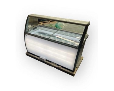 Gelato Ice Cream Freezer with 12 Tubs