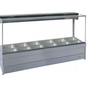 Square Glass Double Row Hot Food Display | S26 