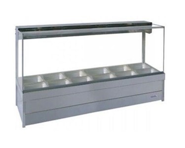 Roband - Square Glass Double Row Hot Food Display | S26 