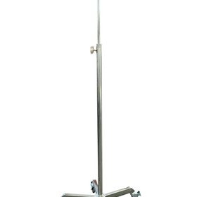 Stainless Steel IV Stand 5 Leg 2 Hook Mobile
