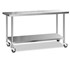 Victoria - Stainless Steel Bench with castor wheels | HWT-15060-2A