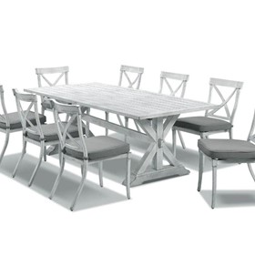 Outdoor Dining Setting | Vogue Table With Valencia Chairs - 9pc 