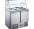 FED - FED-X Two Door Salad Prep Fridge with Square Glass Top - XS900GC