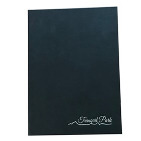 Menu Cover | Handmade A4 Black Faux Leather Cover