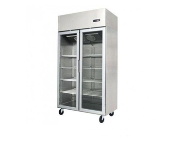 Jono Refrigeration - Stainless Steel 2 Glass Door Upright Display Fridge -JUMD1000G