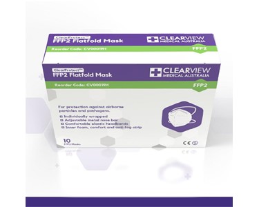 Clearview Medical Australia - Face Masks FFP2 Flatfold with Headbands