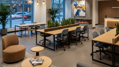 Why hotel lobbies are becoming co-working lounges