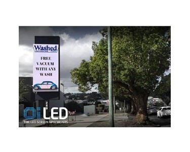 Oi LED - Signage & Sign Holder | LED Pole Sign