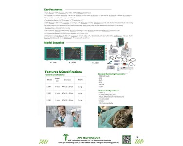 APS Technology Australia - L10M / L12M / L15M Veterinary Monitors