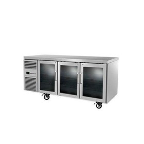 3 Glass Door Undercounter Fridge Stainless Steel 387L | RF7.UBR.3.GD