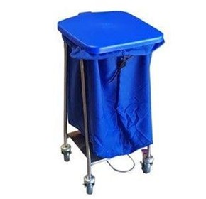 Single Linen Collection Trolley | Foot Operated Lid Pedals