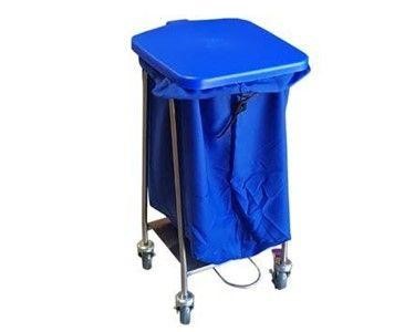 Single Linen Collection Trolley | Foot Operated Lid Pedals