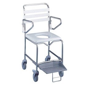 Mobile Shower Commode Attendant Propelled