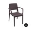 Siesta Spain - Capri Arm Chair, Stackable & Lightweight - Chocolate