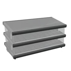 Hot Food Slides Angled Shelves - 1500mm - 2 Tier | CH.HFSAG.2.1500 
