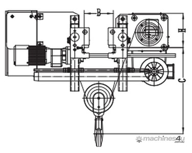 Nante - NHA Series Wire Rope 10T Hoist & Trolley