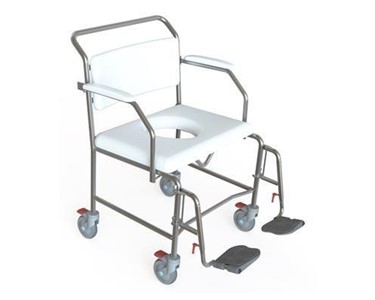 K Care - Transit Mobile Shower Commode With Swingaway Footrests - 650mm