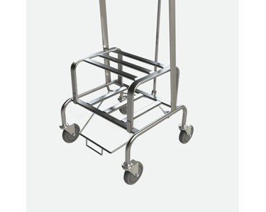 Linen Skip Foot Operated Lid - Stainless Steel - Single
