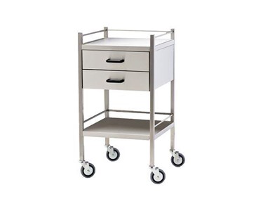 Resuscitation Trolley 490Wx490Dx970Hmm | Two Drawer Stacked