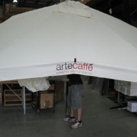 Commercial Aluminium Umbrellas- CAF8-3x3v, 3m Square Valanced Edge