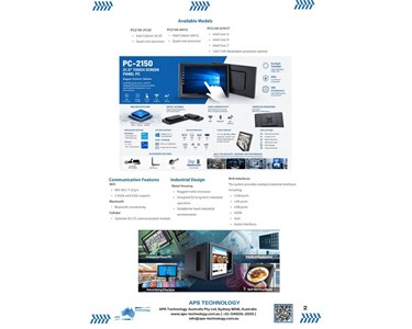 APS Technology Australia - PC-2150 21.5" Industrial Touch Screen Panel PC