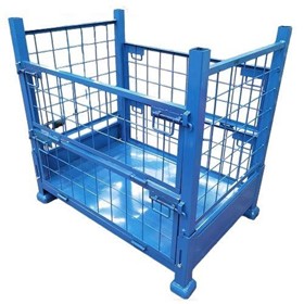 Narrow Pallet Cage Storage / Collapsible / Foldable Sides / Stackable