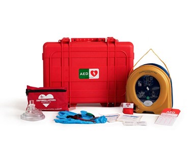 HeartSine - 350P Semi Automatic AED Waterproof RED Vehicle Portable Defibrillator 