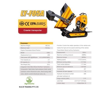 Mini Tracked Dumper 4.8KW | LY-F05A