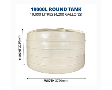 QTank - 19000 Litre Round Poly Water Tank