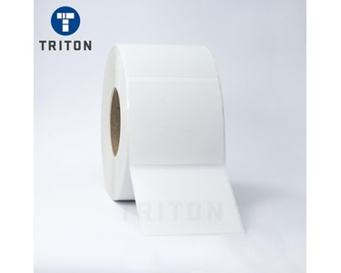 Triton - Thermal Paper Roll | Carton Poly Label 94x104 White, Security Cut