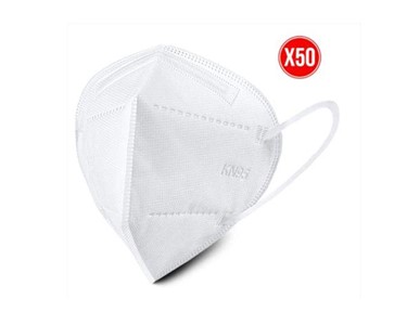 KN95 Face Masks with Ear Loop - White 50 pk