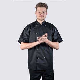 Black Chef Jackets - Long Sleeve or Short Sleeve