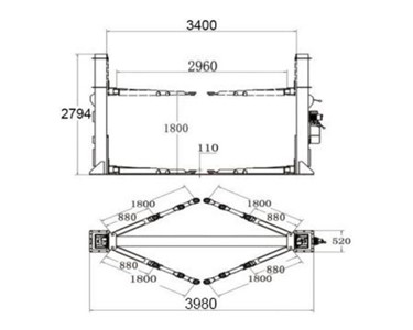 HiLift - 2 Post Hoist | YL-250W 5.5 Ton Extra Wide Base Plate 