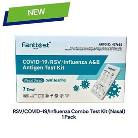 RSV COVID -19 Flu A & B Antigen Test Kit | (4-in-1) Single Pack