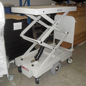 Powered Ultimate Scissor Lift Trolley With Push Button Lifter