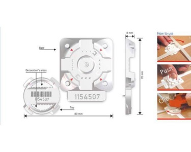 Security Labels 0,5 mm maxi thickness | Unisto Straplock Seal F-7000