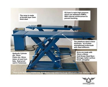 3 Ton Portable Hydraulic Scissor Lift Car Hoist | WES-S300