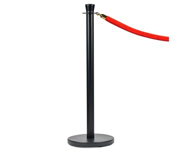 Enforcer Group - Rope Barrier Bollard Post - Powder Coated Matt Black