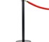 Enforcer Group - Rope Barrier Bollard Post - Powder Coated Matt Black