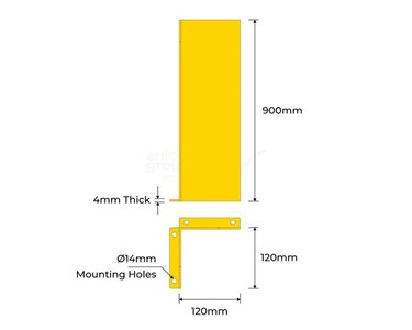 Racking Guard - L Shape - 900mm | RG-LS-900