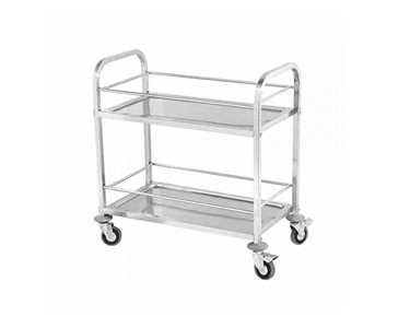 SOGA - 2 Tier Stainless Steel Cart Service Trolley Large 950W X 500D X 950H