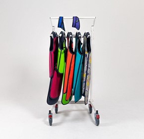 Mobile Lead Apron Rack for 5 One-Piece Aprons - SL-RACK-5OP