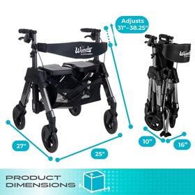 Wonder Heavy Duty Rollator | EZ Fold-N-Go